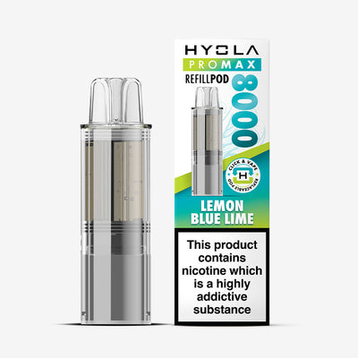 Hyola Pro Max 8000 Lemon Blue Lime Compliant Prefilled Pod
