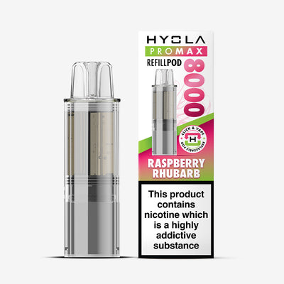 Hyola Pro Max 8000 Raspberry Rhubarb Compliant Prefilled Pod